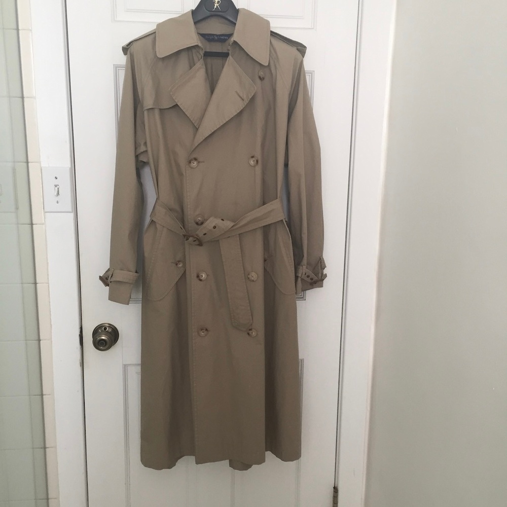 Vintage Classic Ralph Lauren Men's Trench Coat, M